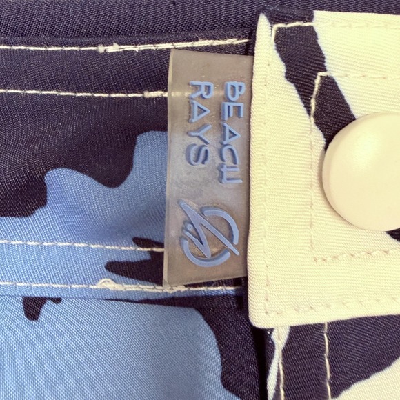 Beach Rays Board Shorts Womens 12 Blue Floral Hawaiian Swim Lined Quick Dry - Picture 4 of 10